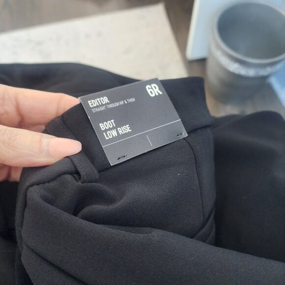 Express Women's Size 6R Editor Black Trouser Pants Boot Low rise 6r - Picture 2 of 2